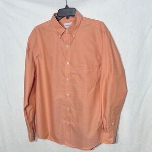 Saddlebred Men's Casual Orange Button-Down Shirt